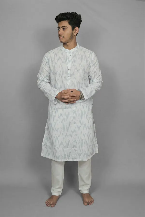 Misty_Texture_White_Kurta