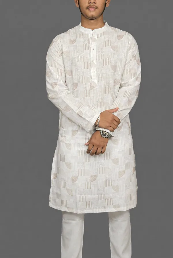 Dawn_Stripe_White_Kurta