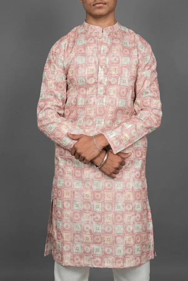 Ruby_Geometry_Pink_Kurta