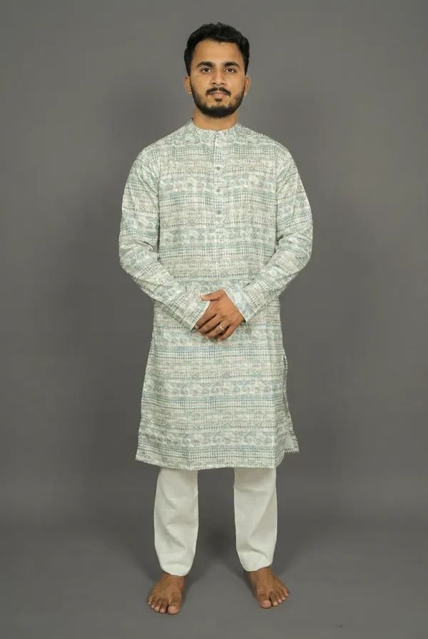 Divine_Lattice_Green_Kurta