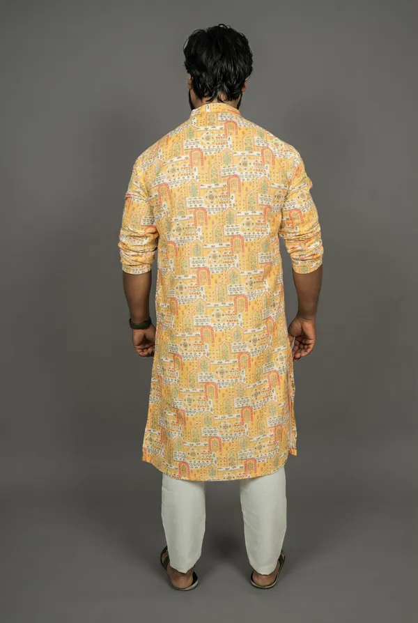 Leopard_Haze_Yellow_Kurta