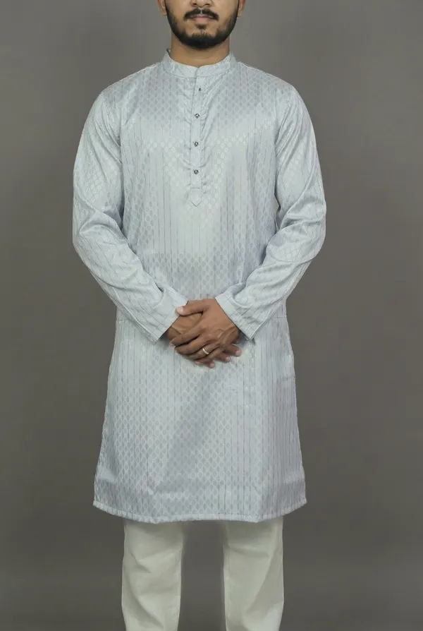 Pistachio_Cream_Blue_Kurta
