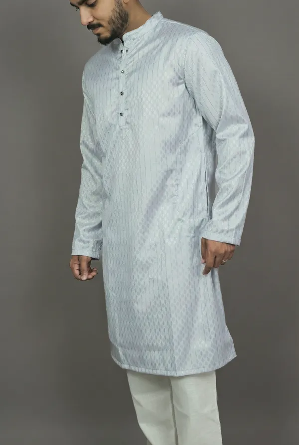Pistachio_Cream_Blue_Kurta