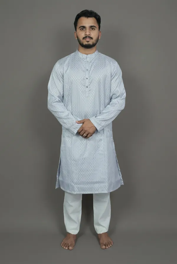 Pistachio_Cream_Blue_Kurta