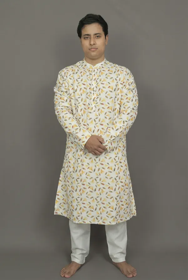 Sunset_Bloom_Yellow_Kurta