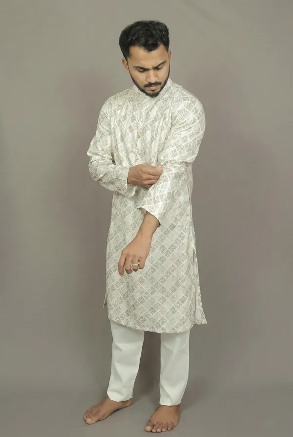 Divine_mosaic_White_kurta