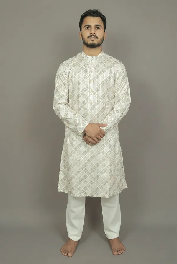 Divine_mosaic_White_kurta