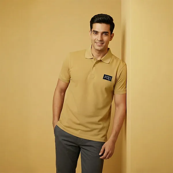 Mustard_Premium_Ice_Lycra_Polo_Neck_T-Shirt_For_Men_(230_GSM)