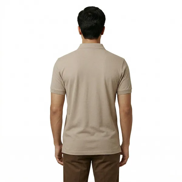 Beige_Premium_Ice_Lycra_Polo_Neck_T-Shirt_For_Men_(230_GSM)