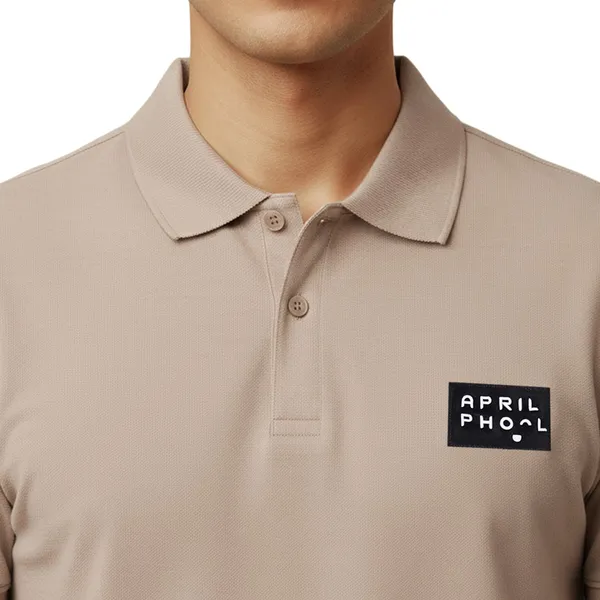 Beige_Premium_Ice_Lycra_Polo_Neck_T-Shirt_For_Men_(230_GSM)