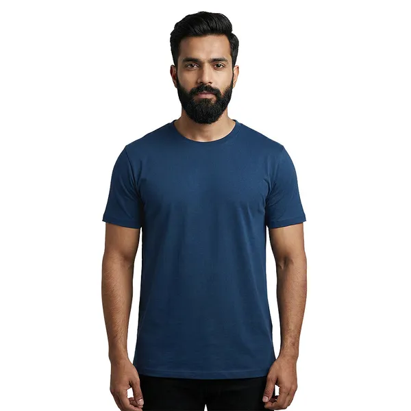 Marine_Blue_Cotton_Fine_Lycra_Crew_Neck_T-Shirt_For_Men_(190_GSM)