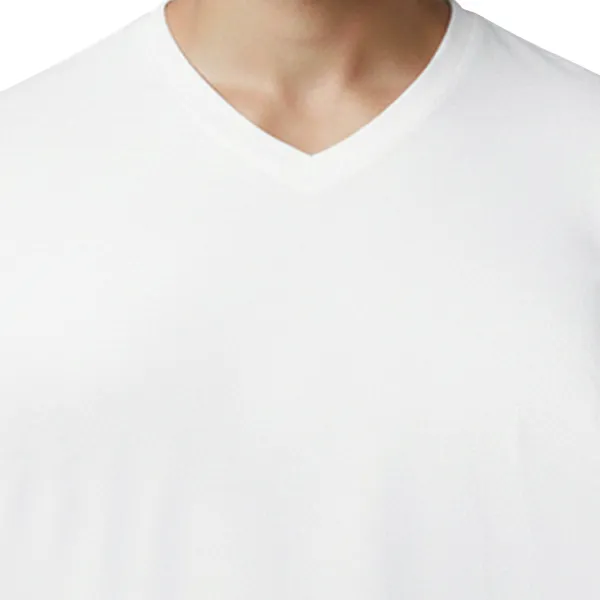 White_Cotton_Fine_Lycra_V-Neck_T-Shirt_For_Men_(200_GSM)