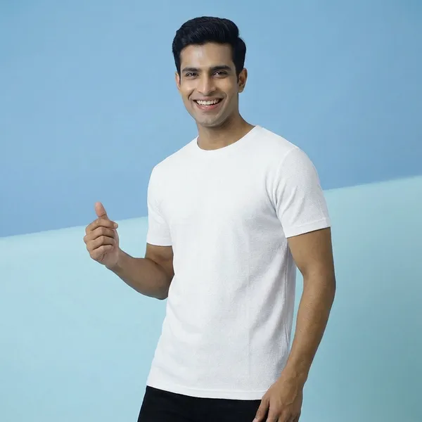 White_Cotton_Fine_Lycra_Crew_Neck_T-Shirt_For_Men_(190_GSM)