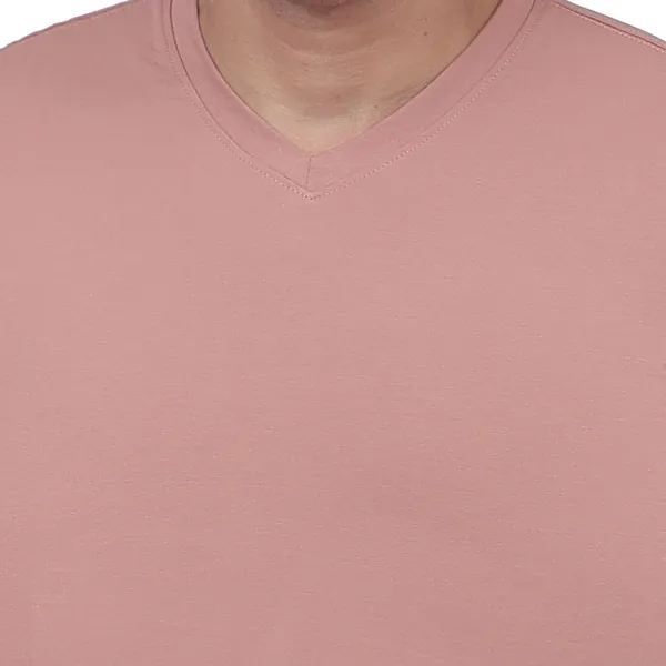 Rust_Cotton_Fine_Lycra_V-Neck_T-Shirt_For_Men_(200_GSM)