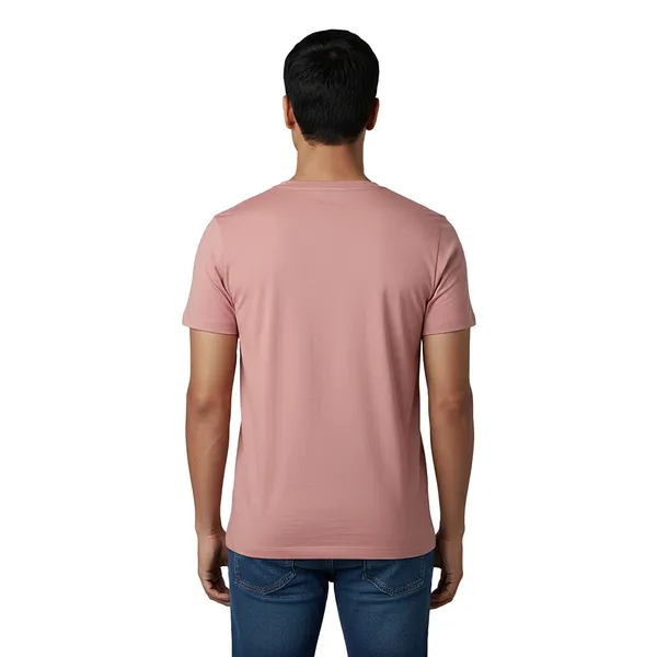 Rust_Cotton_Fine_Lycra_V-Neck_T-Shirt_For_Men_(200_GSM)