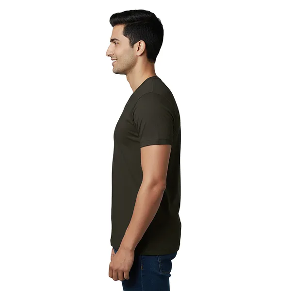 Olive_Cotton_Fine_Lycra_V-Neck_T-Shirt_For_Men_(200_GSM)