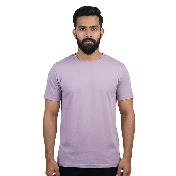 Lavender_Cotton_Fine_Lycra_Crew_Neck_T-Shirt_For_Men_(190_GSM)