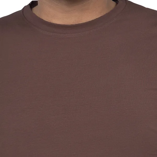 Coffee_Cotton_Fine_Lycra_Crew_Neck_T-Shirt_For_Men_(190_GSM)