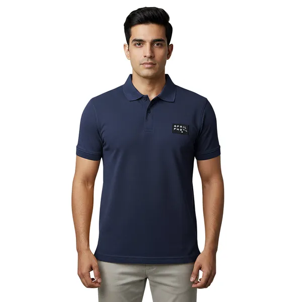 Navy_Blue_Premium_Ice_Lycra_Polo_Neck_T-Shirt_For_Men_(230_GSM)