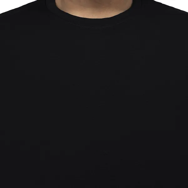 Black_Cotton_Fine_Lycra_Crew_Neck_T-Shirt_For_Men_(190_GSM)