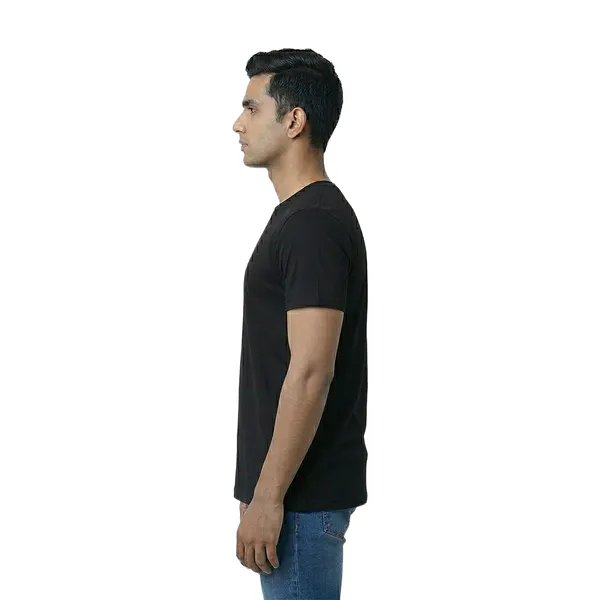 Black_Cotton_Fine_Lycra_Crew_Neck_T-Shirt_For_Men_(190_GSM)
