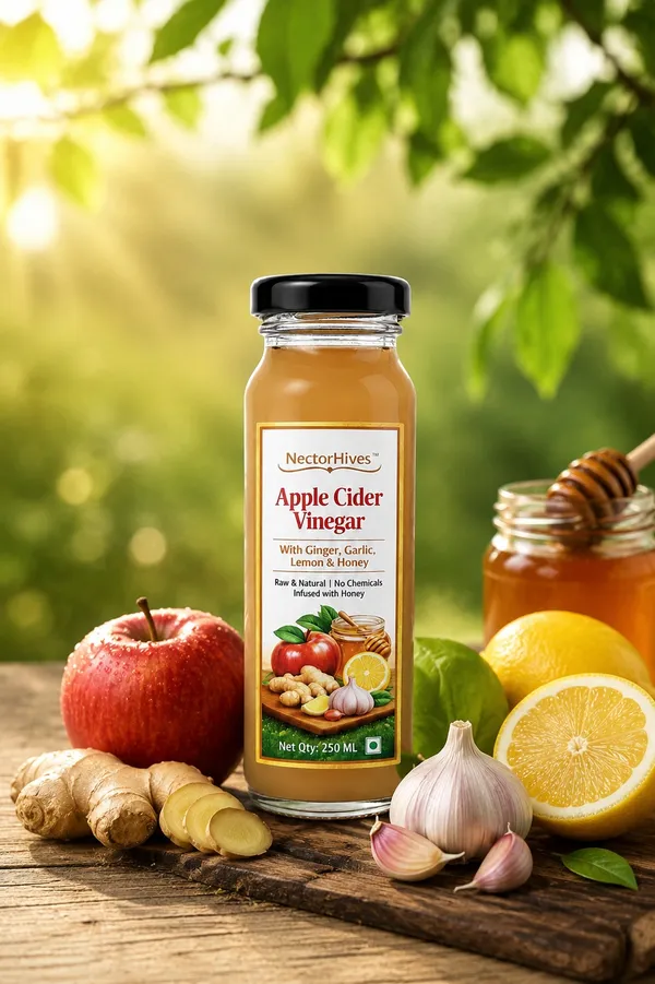 NectorHives_Natural_Apple_Cider_Vinegar_With_Ginger_Garlic_Lemon_&_Honey_250ml