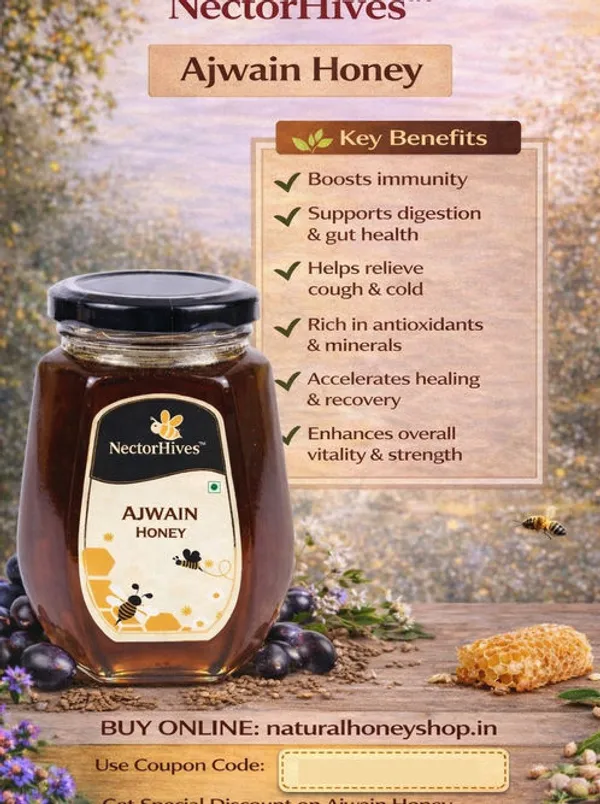 Nectorhives_Ajwain_Honey_Raw_Herbal_Honey_For_Digestion