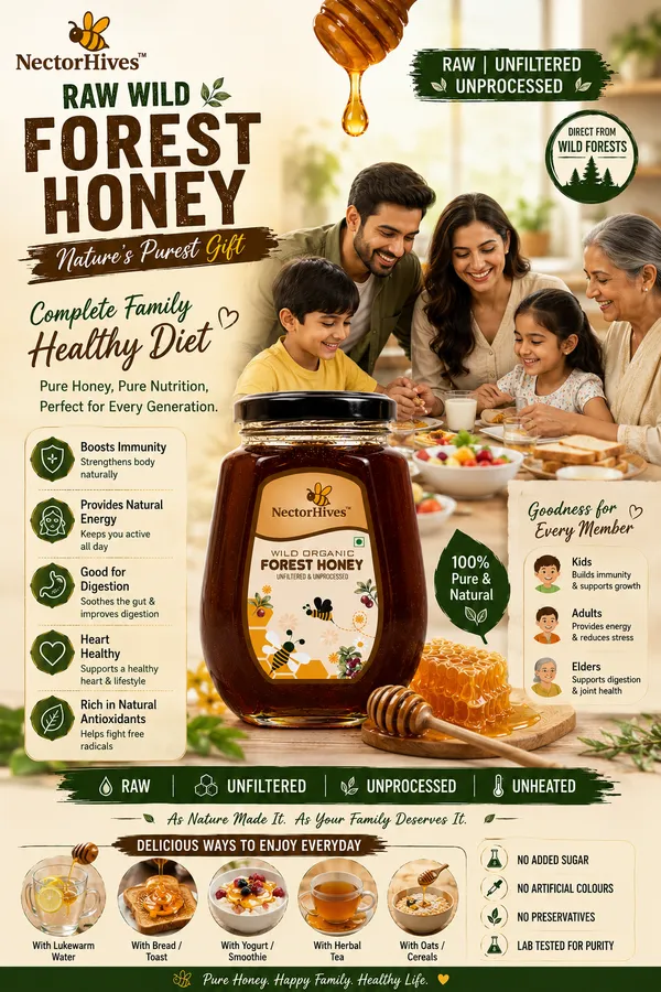 NectorHives_Rose_Honey_Gulkand_Sun-Cooked_Damask_Rose_&_Wild_Forest_Honey_Pure_Raw_Natural_Honey