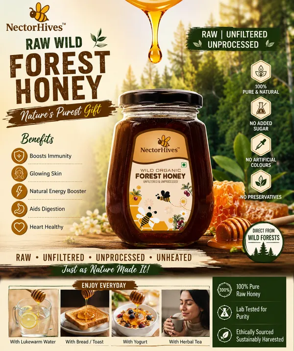 NectorHives_Rose_Honey_Gulkand_Sun-Cooked_Damask_Rose_&_Wild_Forest_Honey_Pure_Raw_Natural_Honey