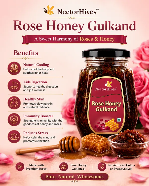 Nectorhives_Rose_Honey_Gulkand_Natural_Rose_Petal_Honey
