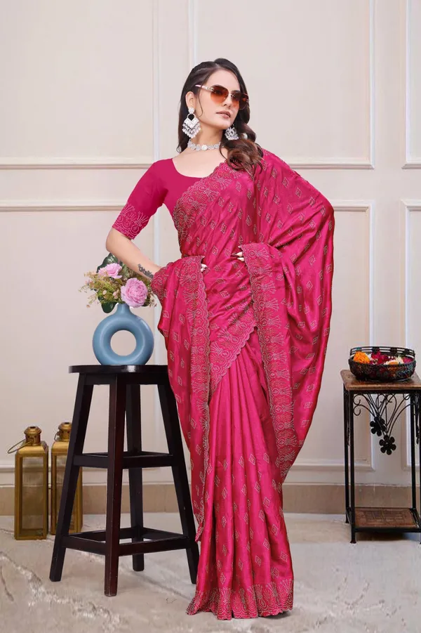 Pink_Chiffon_Embroidered_Silk_Saree_For_Women