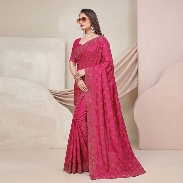Pink_Chiffon_Embroidered_Silk_Saree_For_Women