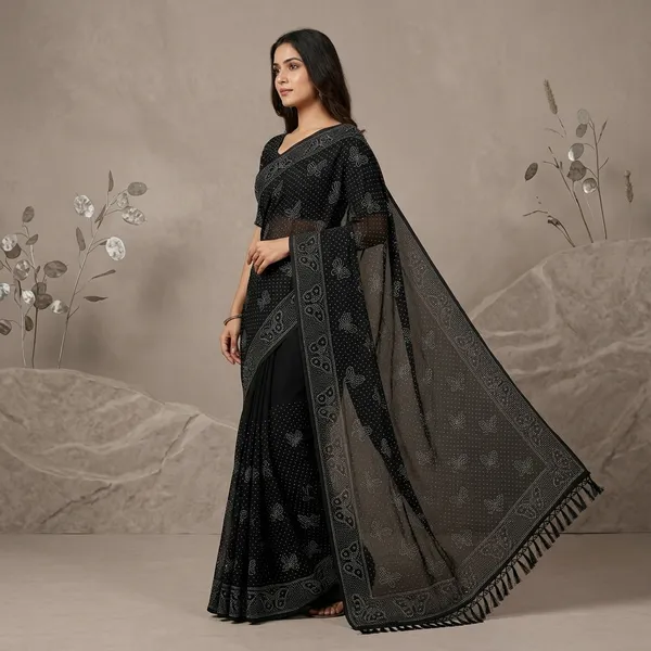 Black_Chiffon_Embellished_Saree_For_Women
