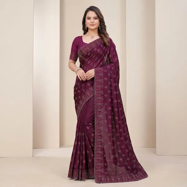 Wine_Chiffon_Printed_Saree_For_Women