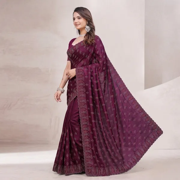 Wine_Chiffon_Printed_Saree_For_Women