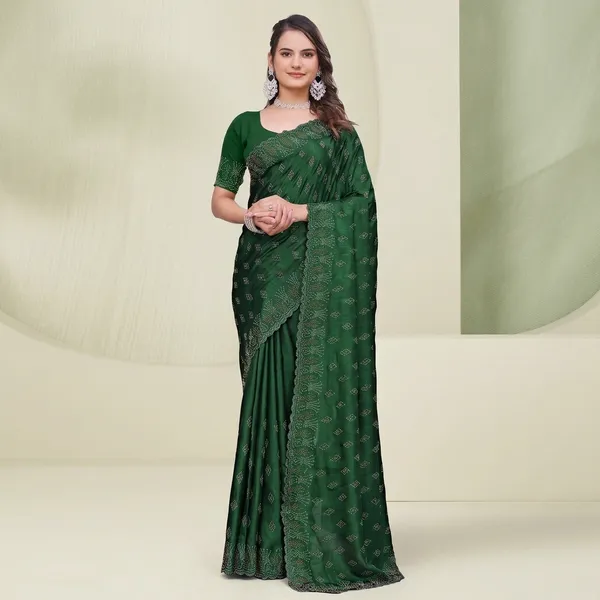 Green_Chiffon_Embroidered_Saree_For_Women
