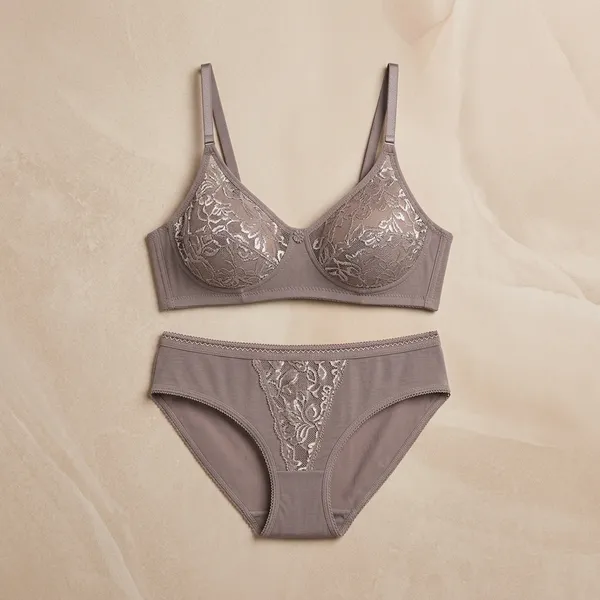 Grey_Cotton-Net_Lace_Trim_Lingerie_Set_For_Women