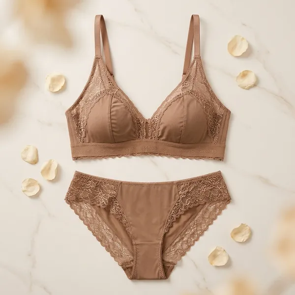 Beige_Cotton-Net_Lace_Trim_Bralette_Set_For_Women