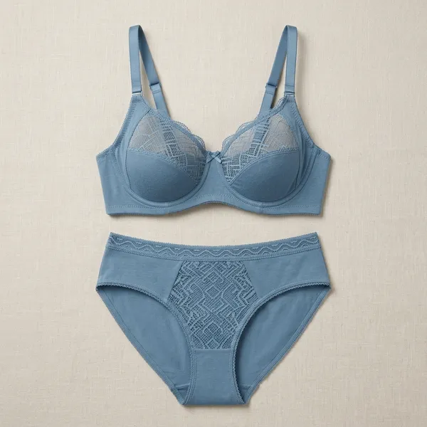Blue_Cotton-Net_Lace_Lingerie_Set_For_Women