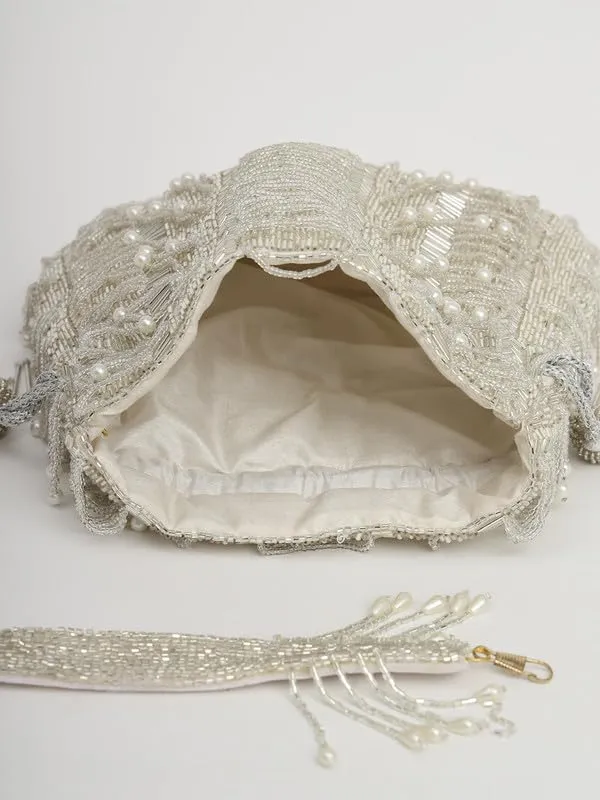 Silver_Silk_Crystal_Pearl_Embroidered_Potli_Bag_For_Women