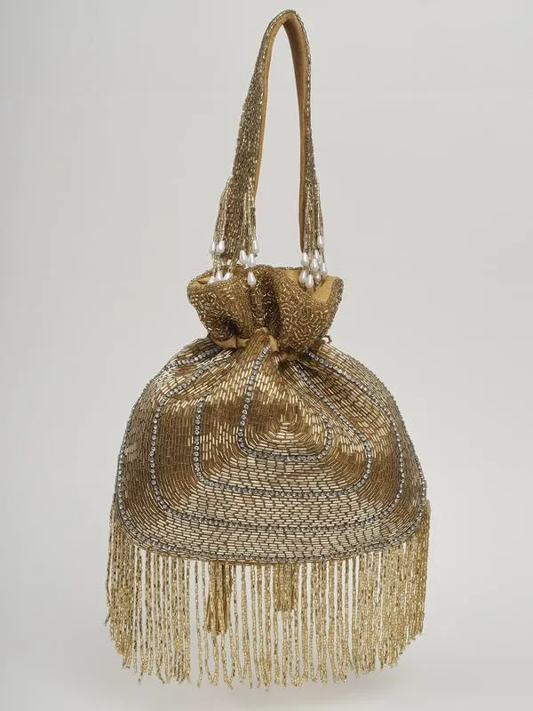 Brown_Silk_Pearl_Embroidered_Potli_Bag_For_Women