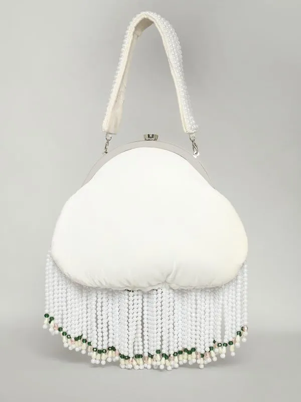 White_Silk_Pearl_Embellished_Drawstring_Potli_Bag_For_Women