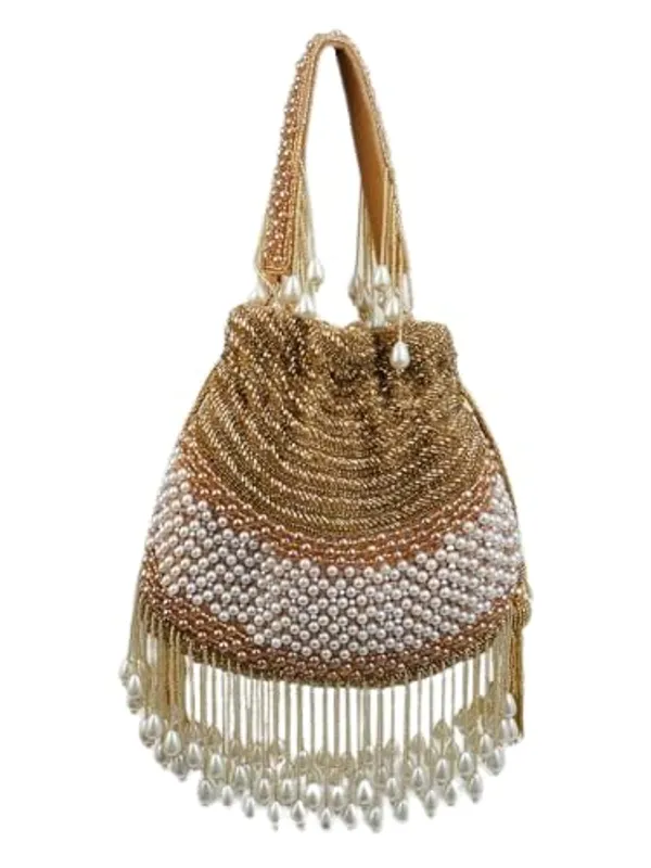 Gold_Silk_Pearl_Golden_Thread_Beaded_Potli_Bag_For_Women