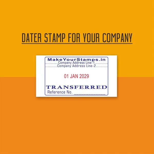 35D_30X50_MM_STAMP_WITH_DATE_IN_CENTRE_WITH_DUAL_COLOUR_IMPRESSION
