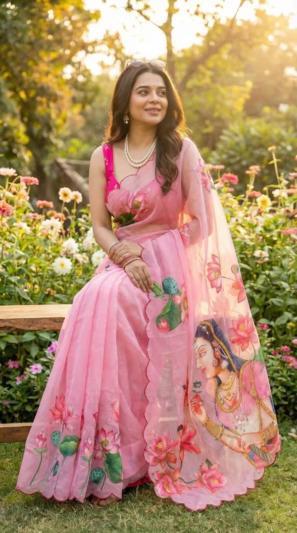 Blush_Pink_Anarkali_Print_Georgette_Saree_With_Delicate_Hand_Work_&_Blouse_Piece