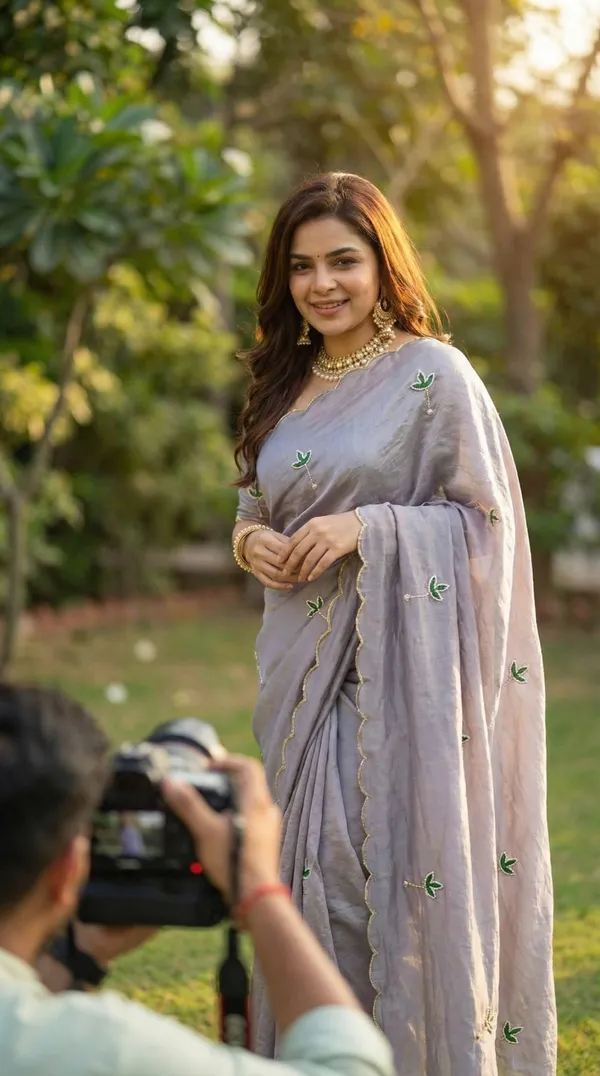Exquisite_Lavender_Space_Silk_Saree_with_Handwork_&_Blouse_Piece