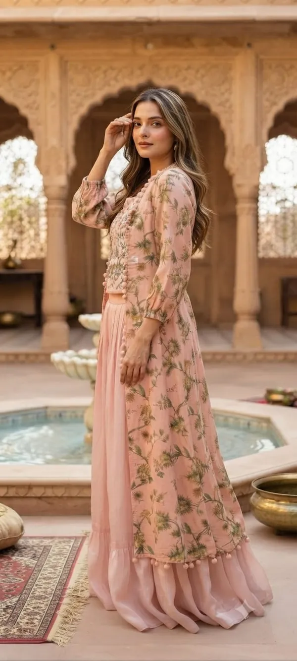 Blush_Pink_Floral_Jacket_Indo-western