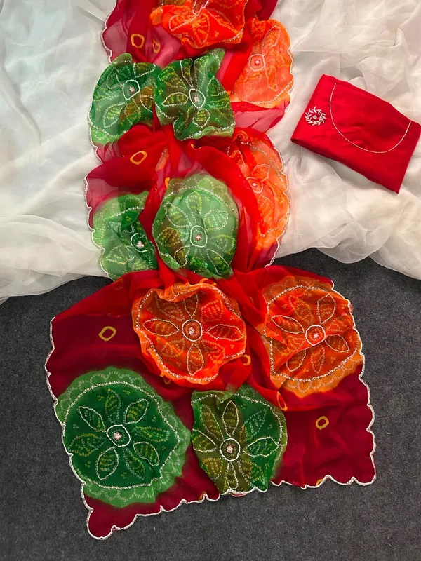 Coral_Bandhani_Print_Cutdana_Handwork_Chiffon_Saree
