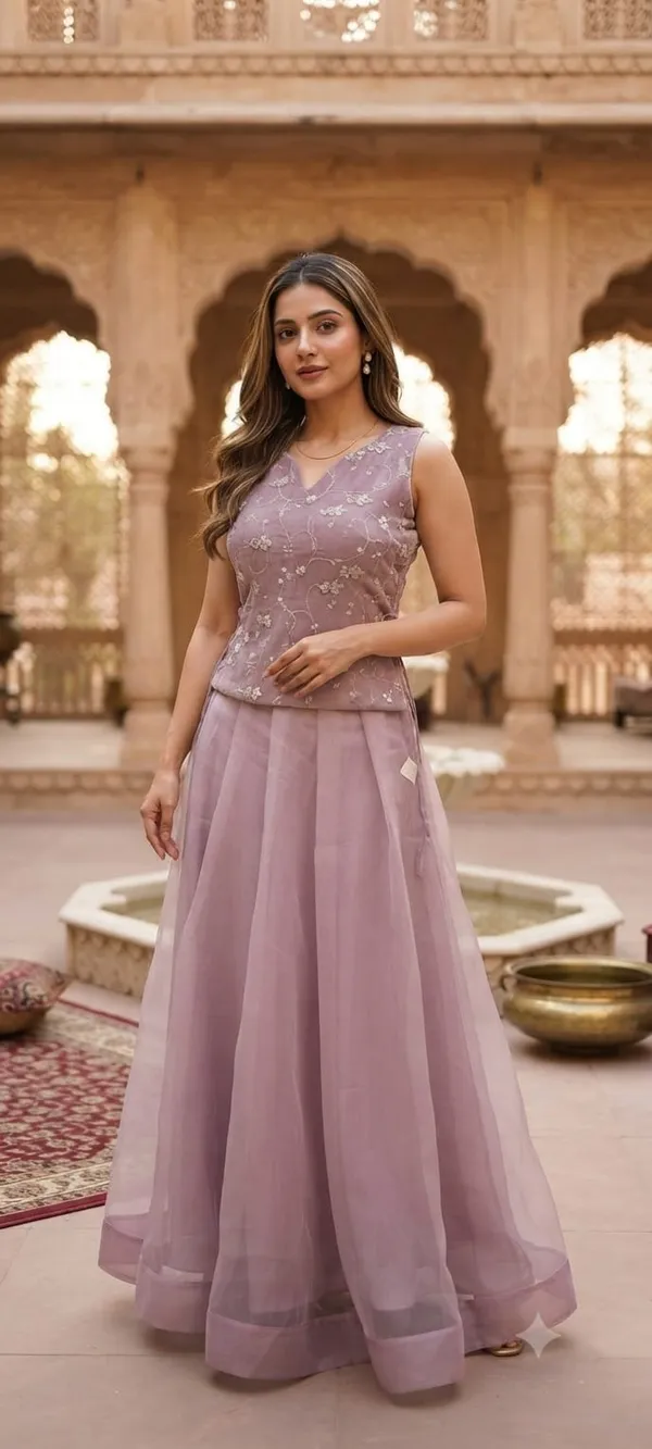 Lavender_Hand_Embroidered_Indo-western
