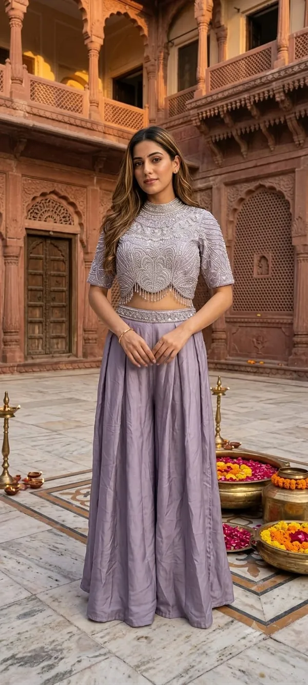 Lavender_Pearl-Embellished_&_Flared_Palazzo_Indo-western